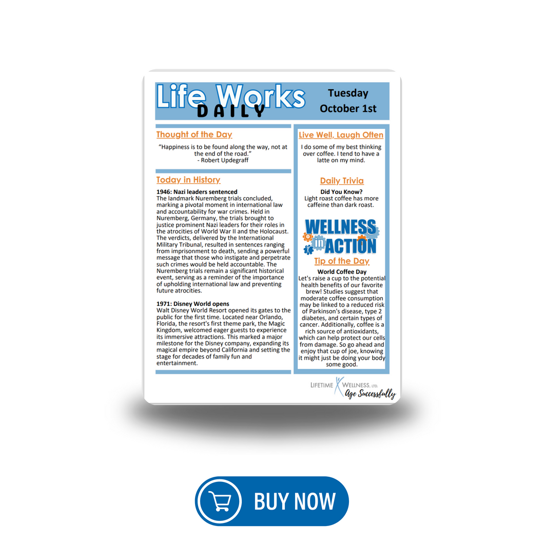 Life Works Daily: Stories, Trivia & Jokes for Seniors May 2025 Edition
