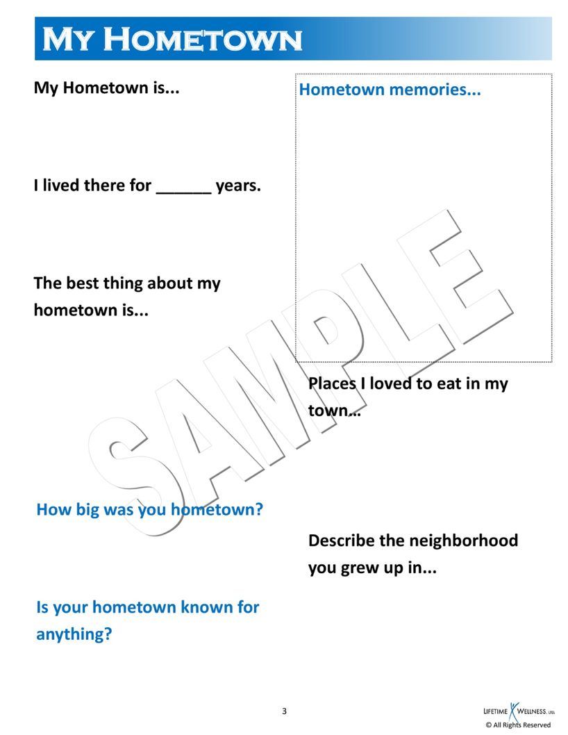 Life Story Page - 8.5x11